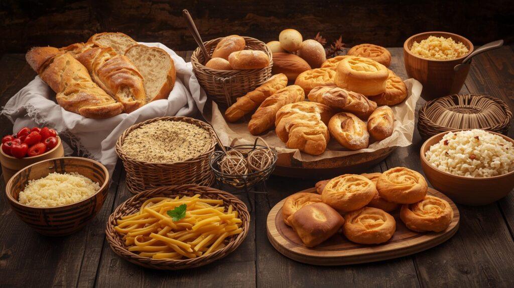 Create an image that has carbs on it